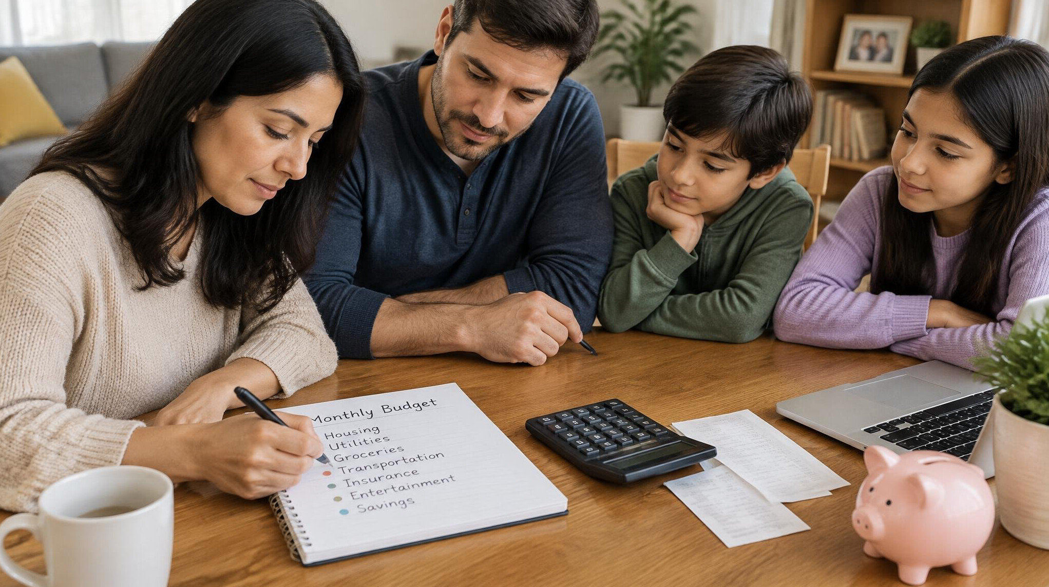 person writing budget plan